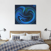 Abstracte Baarmoeder Van Blauwe Ingepakte Canvas P Afdruk (Insitu (Slaapkamer))