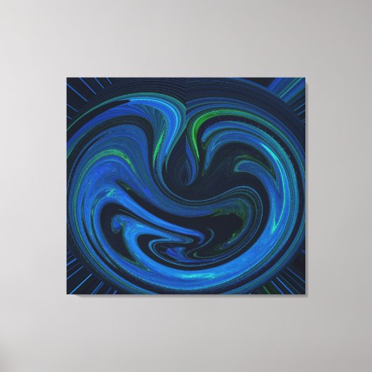 Abstracte Baarmoeder Van Blauwe Ingepakte Canvas P Afdruk (Voorkant)