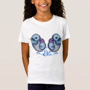 Abstracte baby dolfijnen t-shirt