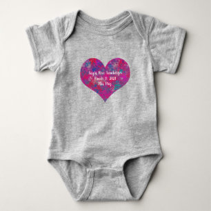 Abstracte Baby hartvorm Roze cascade Romper