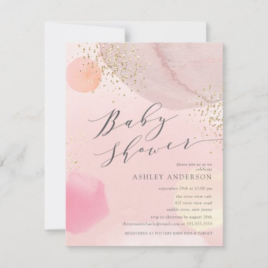 Abstracte Baby shower Pastel Circles Kaart (Voorkant)