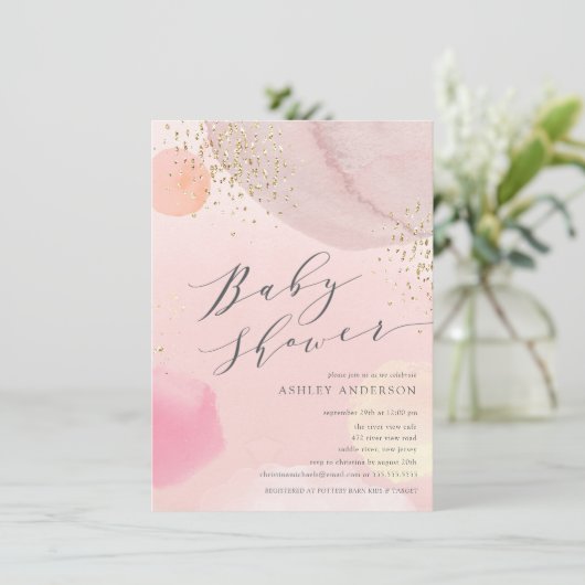 Abstracte Baby shower Pastel Circles Kaart (Staand voorkant)