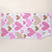 Abstracte badhanddoek voor harten (Voorkant)