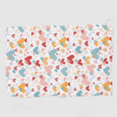 Abstracte badhanddoek voor harten golfhanddoek (Horizontaal)