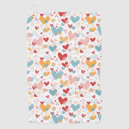 Abstracte badhanddoek voor harten golfhanddoek