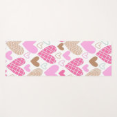 Abstracte badhanddoek voor harten yogamat (Voorkant (horizontaal))