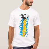 Abstracte Bahamasvlag, Bahamaanse kleuren, T-shirt (Voorkant)