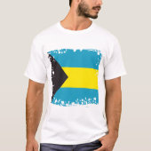 Abstracte Bahamasvlag, Bahamaanse kleuren, T-shirt (Voorkant)