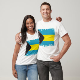 Abstracte Bahamasvlag, Bahamaanse kleuren, T-shirt