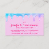 Abstracte Bakkerij Pastry Chef Cream Druppelen Visitekaartje (Achterkant)