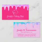 Abstracte Bakkerij Pastry Chef Cream Druppelen Visitekaartje (Voorkant / Achterkant)