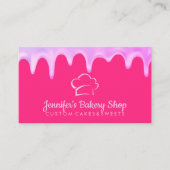 Abstracte Bakkerij Pastry Chef Cream Druppelen Visitekaartje (Voorkant)