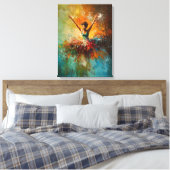 Abstracte Ballerina Dans Kunst Canvas Afdruk (Insitu (Slaapkamer))