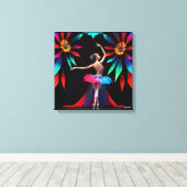 Abstracte Balletdanser Kunst Canvas Afdruk (Insitu (Houten vloer))