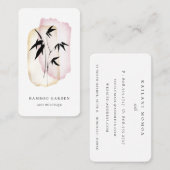 Abstracte Bamboe-Logo Visitekaartje (Voorkant / Achterkant)