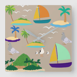 Abstracte band vierkante klok