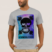 Abstracte Barbell Skull T-shirt (Voorkant)