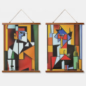 Abstracte barman-kubuskandtapijt hangend wandkleed (Dubbel)