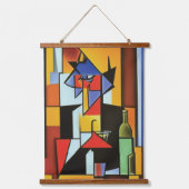 Abstracte barman-kubuskandtapijt hangend wandkleed (Voorkant 2)