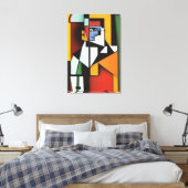 Abstracte Bartender Cubist Canvas Afdruk (Insitu (Slaapkamer))
