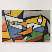 Abstracte Bartender Cubist Jigzaag Puzzle Legpuzzel (Horizontaal)