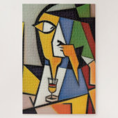 Abstracte Bartender Cubist Jigzaag Puzzle Legpuzzel (Verticaal)