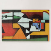 Abstracte Bartender Cubist Jigzaag Puzzle Legpuzzel (Horizontaal)