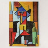 Abstracte Bartender Cubist Jigzaag Puzzle Legpuzzel (Verticaal)