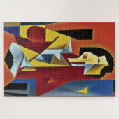 Abstracte Bartender Cubist Jigzaag Puzzle Legpuzzel (Horizontaal)