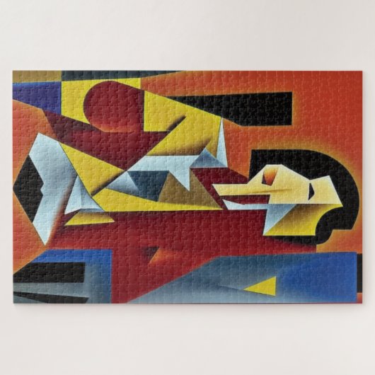 Abstracte Bartender Cubist Jigzaag Puzzle Legpuzzel (Horizontaal)