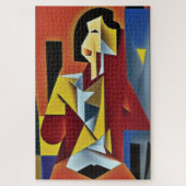 Abstracte Bartender Cubist Jigzaag Puzzle Legpuzzel (Verticaal)
