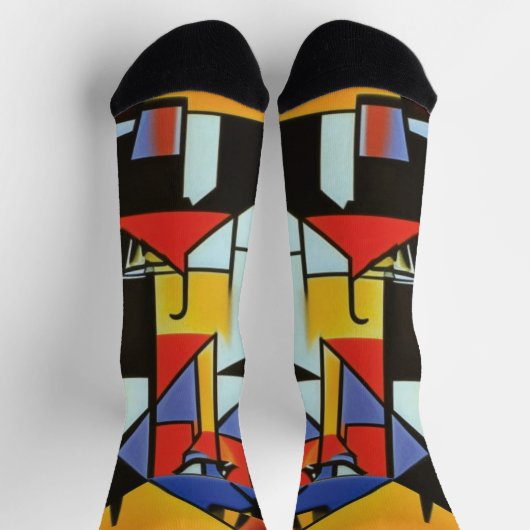 Abstracte Bartender Cubist Socks Sokken (Top)