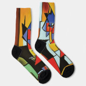 Abstracte Bartender Cubist Socks Sokken (Rechts)