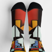 Abstracte Bartender Cubist Socks Sokken (Top)