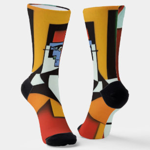 Abstracte Bartender Cubist Socks Sokken
