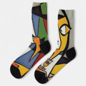 Abstracte Bartender Cubist Socks Sokken (Links)