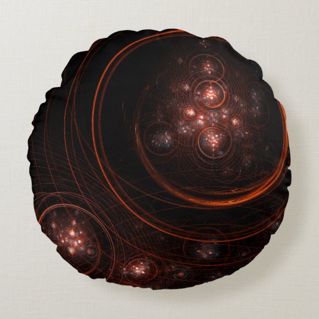 Abstracte basisart rondreis rond kussen (Voorkant)