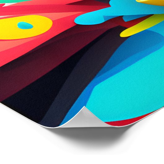 Abstracte Basketball-schoen Poster (Hoek)