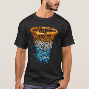 Abstracte Basketbalring Illustratie Dynamisch Ro T-shirt
