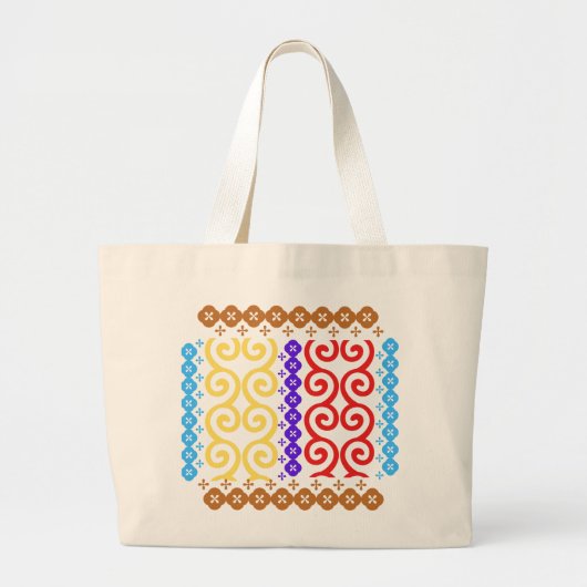 Abstracte Batik3 Grote Tote Bag (Voorkant)