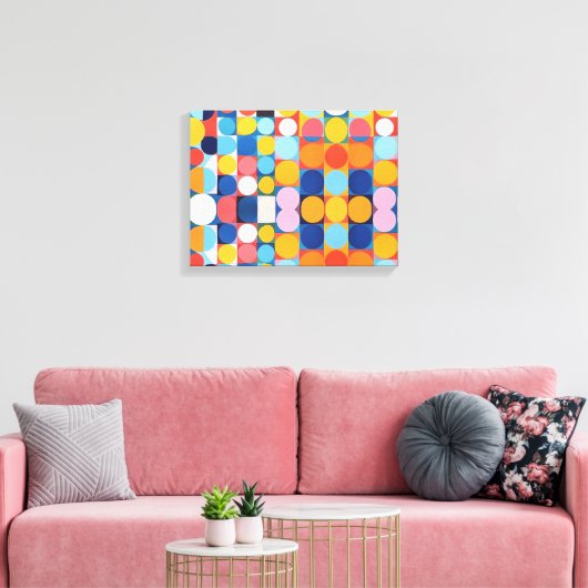 Abstracte Bauhaus geometrische kunst Canvas Afdruk (Insitu (Woonkamer))