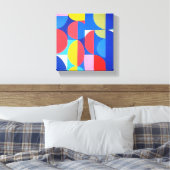 Abstracte Bauhaus geometrische kunst Canvas Afdruk (Insitu (Slaapkamer))