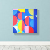 Abstracte Bauhaus geometrische kunst Canvas Afdruk (Insitu (Houten vloer))