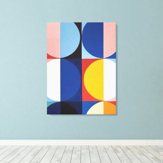 Abstracte Bauhaus geometrische kunst Canvas Afdruk (Insitu (Houten vloer))