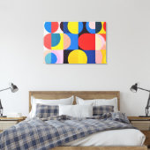 Abstracte Bauhaus geometrische kunst Canvas Afdruk (Insitu (Slaapkamer))