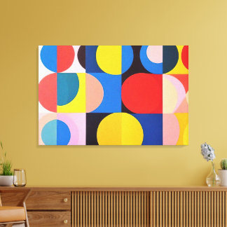 Abstracte Bauhaus geometrische kunst Canvas Afdruk