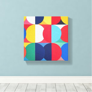 Abstracte Bauhaus geometrische kunst Canvas Afdruk