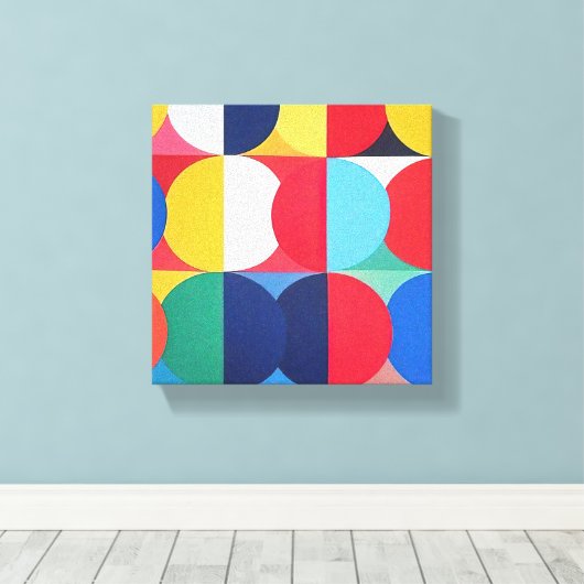 Abstracte Bauhaus geometrische kunst Canvas Afdruk (Insitu (Houten vloer))