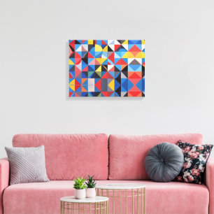 Abstracte Bauhaus geometrische kunst Canvas Afdruk