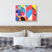 Abstracte Bauhaus geometrische kunst Canvas Afdruk (Insitu (Slaapkamer))